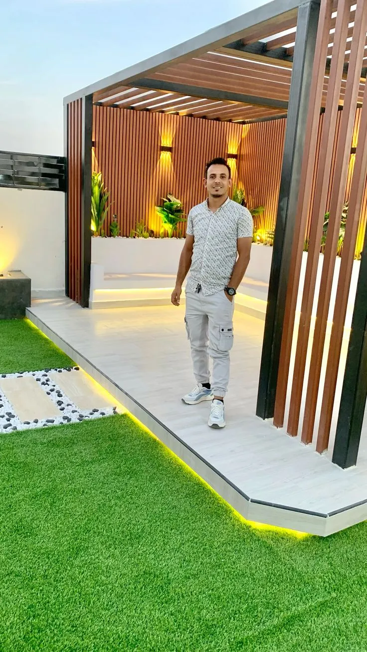 جلسات خارجية بإضاءة ليلية inbuilt بالرياض