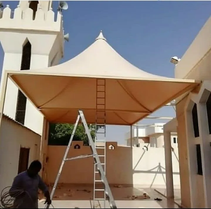 أفضل مظلات هرمية للمواقف والحدائق بالرياض متانة دائمة