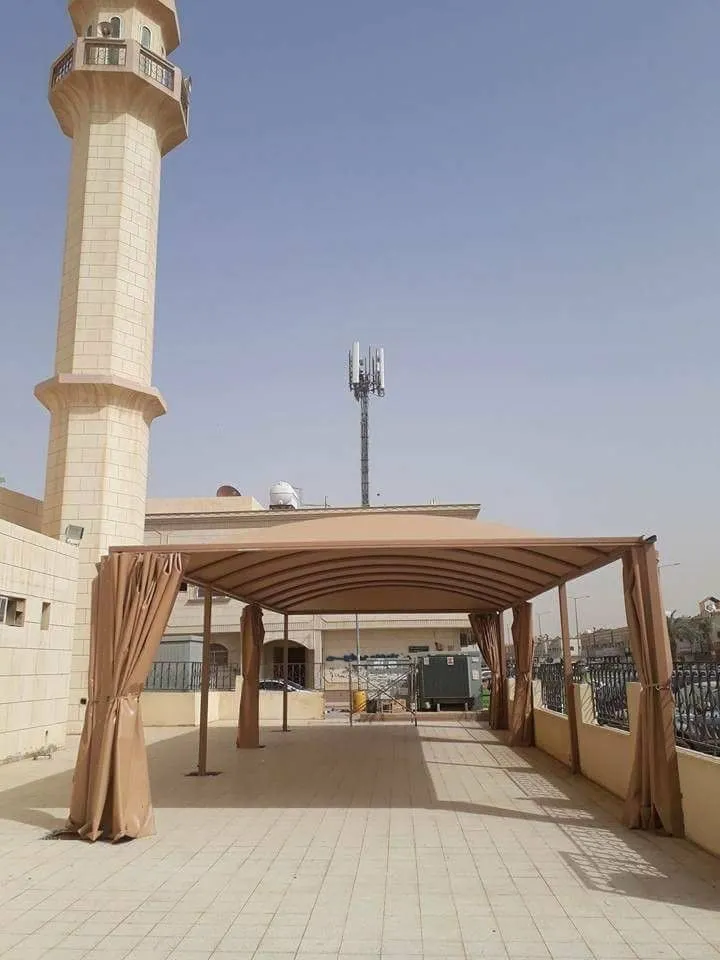 مظلات مدارس ومساجد بالرياض تركيب احترافي وتصاميم متينة