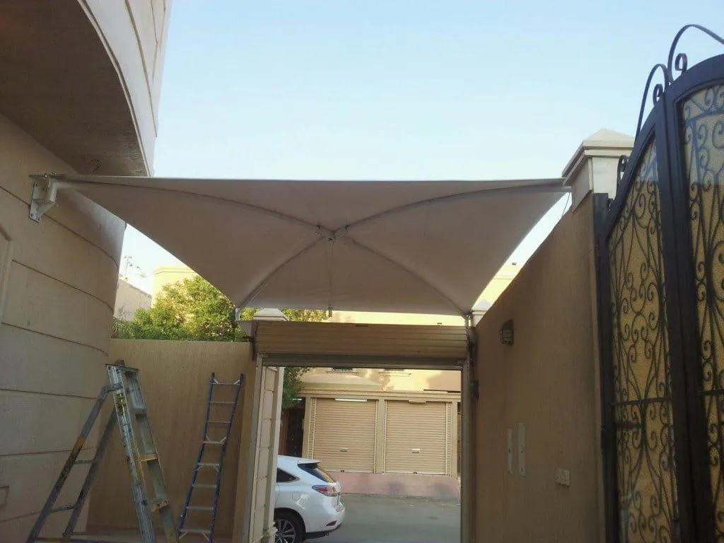 مظلات شد إنشائي لمداخل المنازل والفلل في حي الياسمين