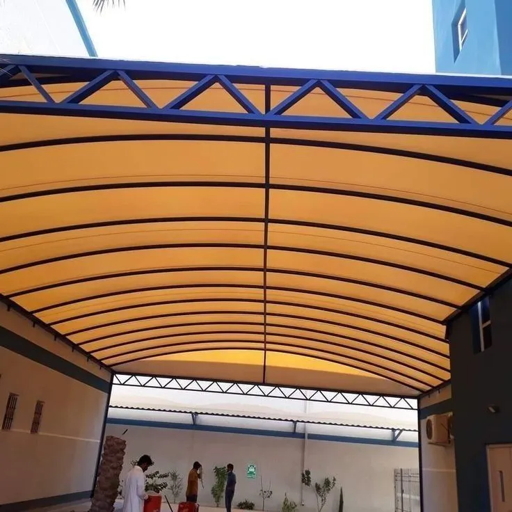 مظلات ساحات مدارس 2025 – أحدث الخامات والتصاميم