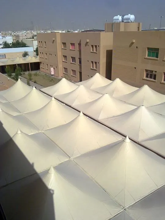 مظلات ساحات مدارس 2025 – أحدث الخامات والتصاميم