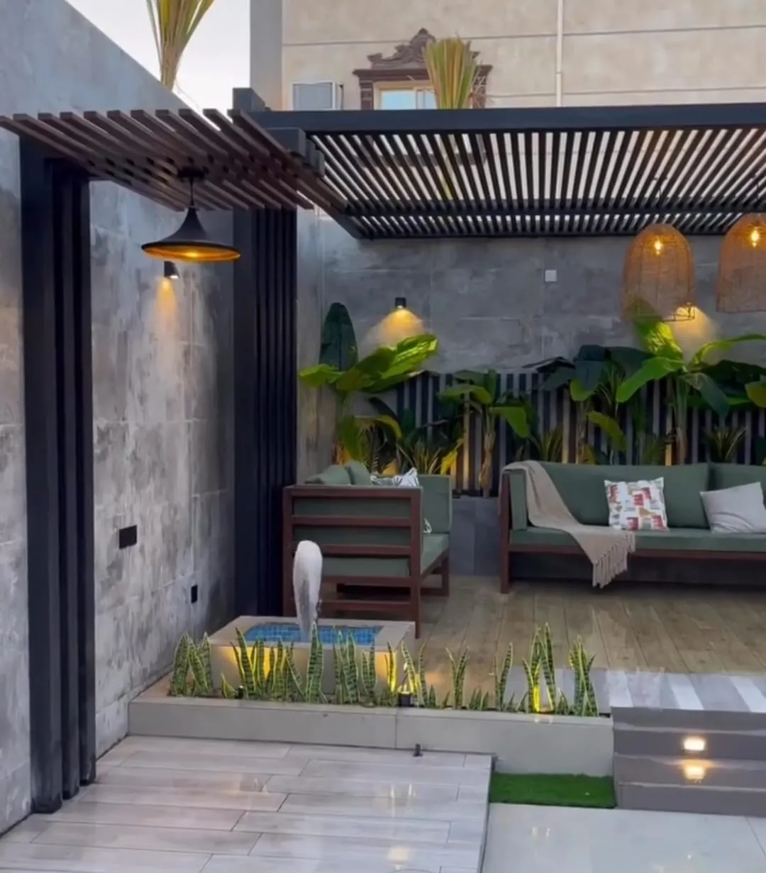 جلسات شتويه وبرجولات واحواض كلاسيكيه في الرياض