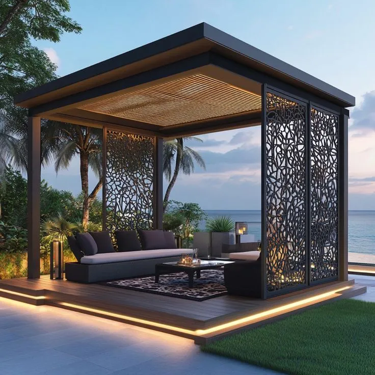 تحويل الفناء إلى واحةفي الرياض:للمظلات والحدائق وبرجولات 