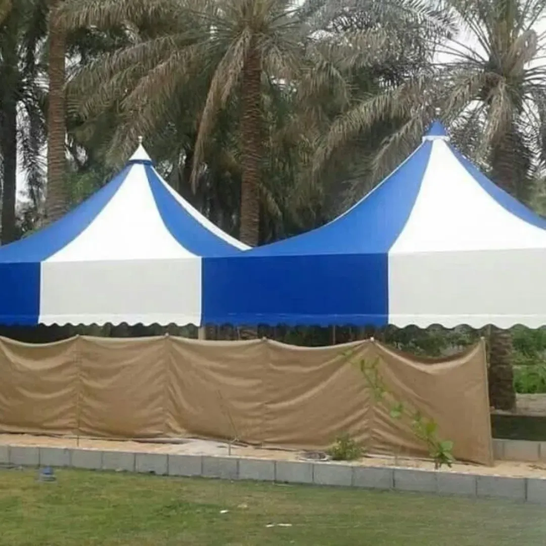 تركيب مظلات جلد PVC هرمية: الجودة والمتانة بأسلوب عصري