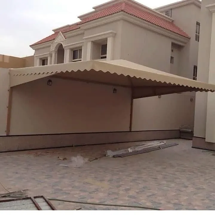 اصلاح مظلات كراج مقوسة بتثبيت آمن في الرياض 