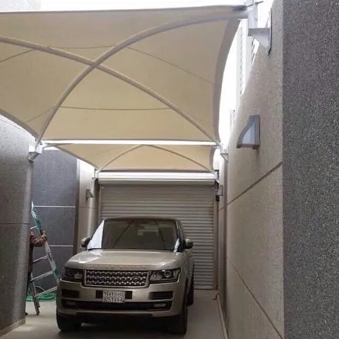 اصلاح مظلات كراج مقوسة بتثبيت آمن في الرياض 