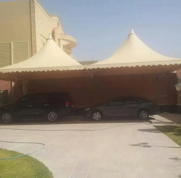 اصلاح مظلات كراج مقوسة بتثبيت آمن في الرياض 