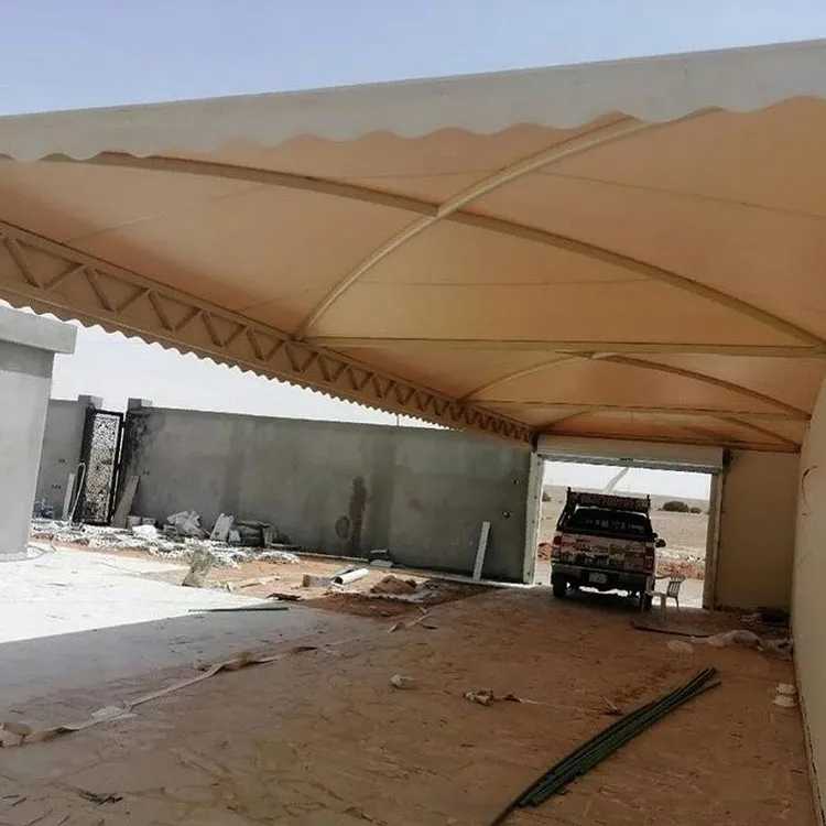 اصلاح مظلات كراج مقوسة بتثبيت آمن في الرياض 