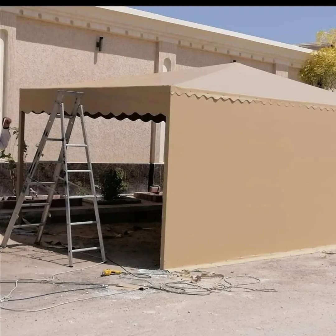 اصلاح مظلات كراج مقوسة بتثبيت آمن في الرياض 