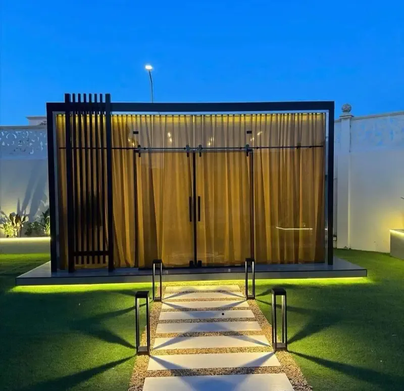 مجالس زجاجية وملاحق خارجيه فخمة بشمال الرياض:تصاميم عصرية