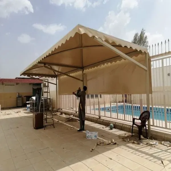 أفضل أنواع قماش مظلات خارجية ومظلات شراع في حي حطين والصحافة