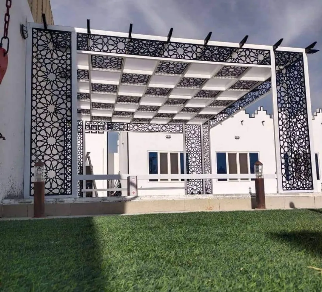 حدادتركيب برجولات حديد للأحواش حي الملقا:أفضل التصاميم