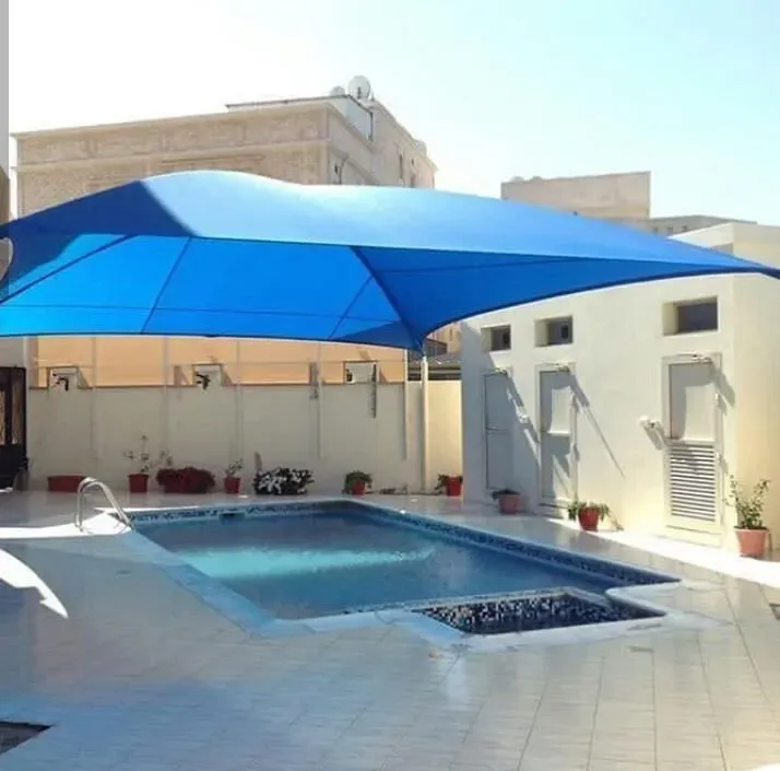 مظلات تغطية مسابح شمال الرياض – حماية كاملة من الشمس والغبار
